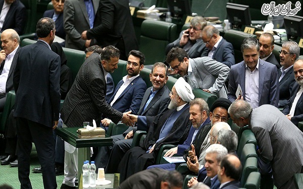 حضور رئیس جمهور روحانی در مجلس