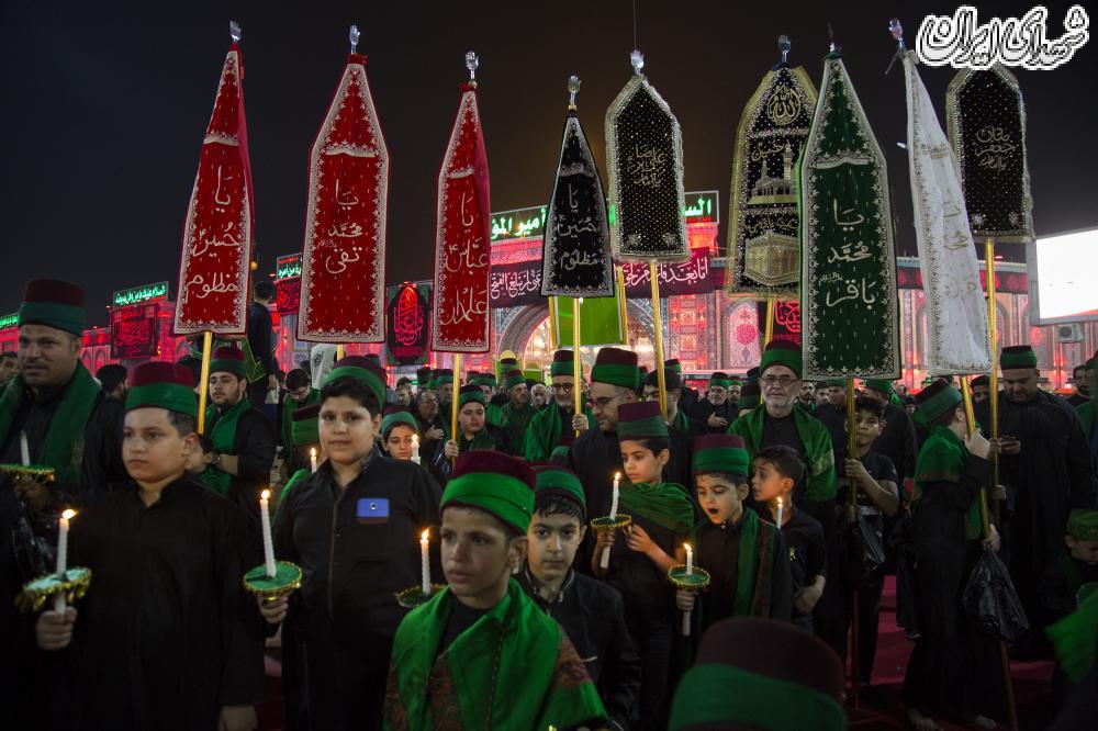 دسته عزاداری سادات حسینی در حرم سید الشهدا(ع)