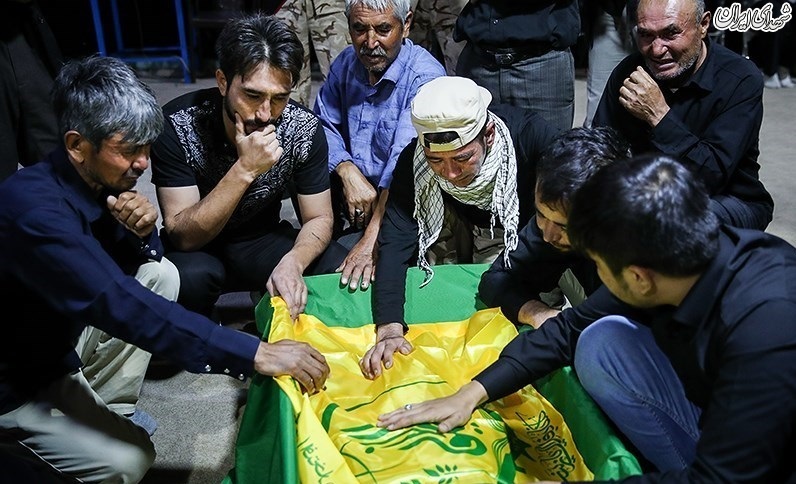 وداع با پیکر شهید مدافع حرم لشکر فاطمیون محمود حیدری