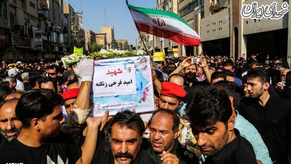 تشییع باشکوه شهدای حادثه تروریستی اهواز