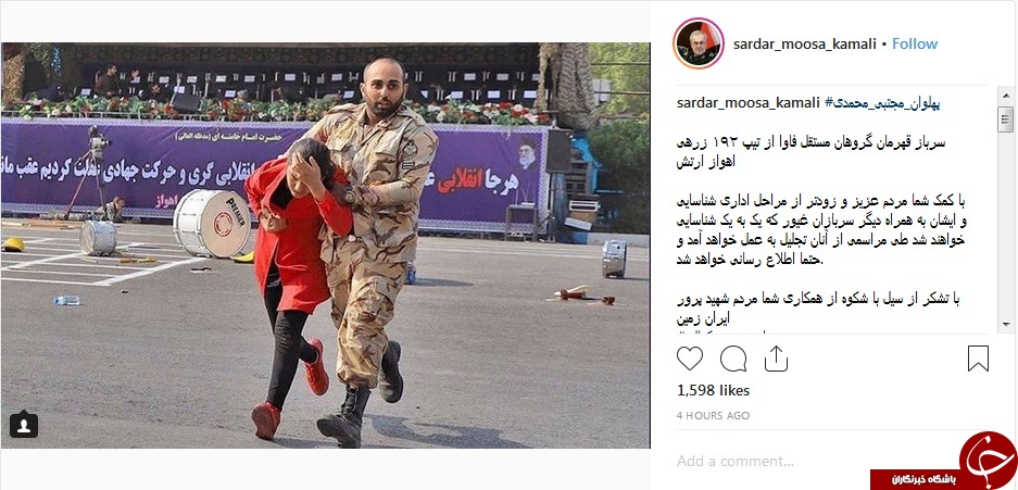 تقدیر سردار کمالی از سرباز شجاع ارتش + عکس تقدیر سردار کمالی از سرباز شجاع ارتش + عکس