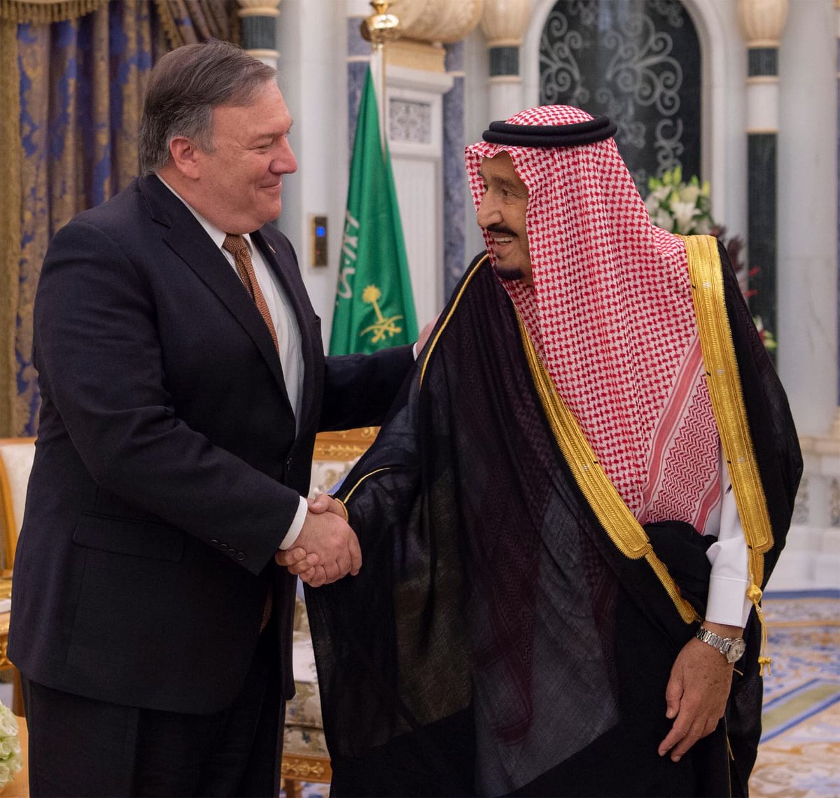 دیدار ملک سلمان و پومپئو در خصوص قتل خاشقجی دیدار ملک سلمان و پومپئو در خصوص قتل خاشقجی