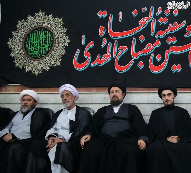 سید حسن و پسرش در سالگرد آیت الله راستی + عکس