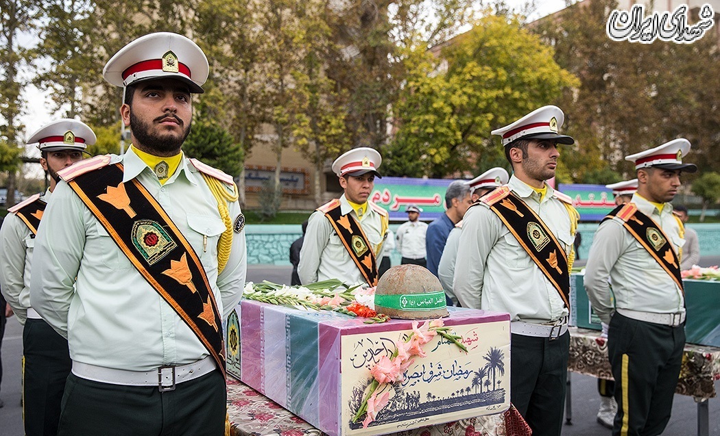 تشییع سه شهید گمنام در ستاد ناجا