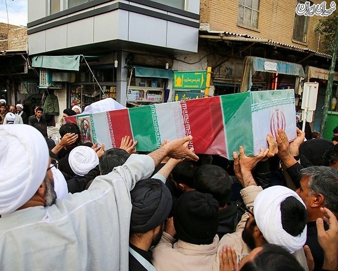 تشییع روحانی شهید مدافع حرم حجت الاسلام محمد حسن دهقانی