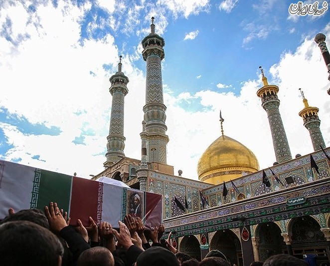 تشییع روحانی شهید مدافع حرم حجت الاسلام محمد حسن دهقانی