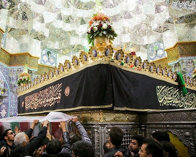 تشییع روحانی شهید مدافع حرم حجت الاسلام محمد حسن دهقانی