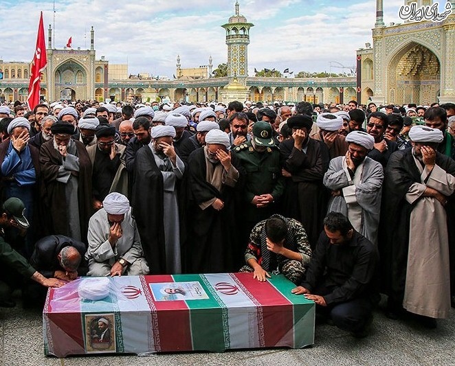 تشییع روحانی شهید مدافع حرم حجت الاسلام محمد حسن دهقانی