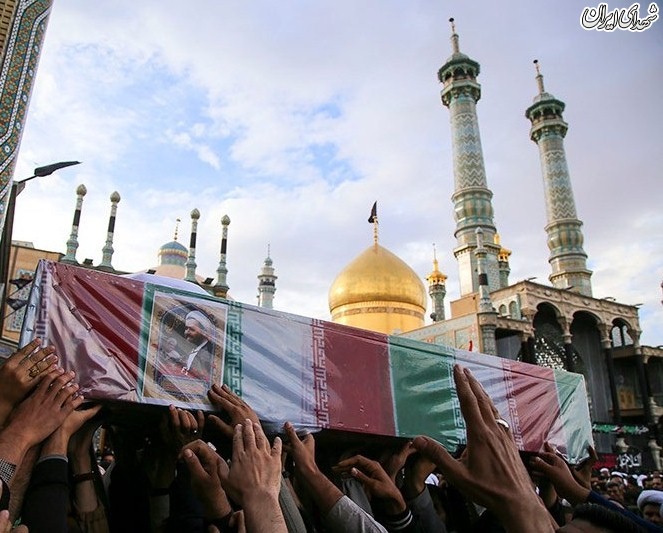 تشییع روحانی شهید مدافع حرم حجت الاسلام محمد حسن دهقانی