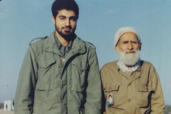 میرشکار مسن ترین نیروی لشکر همراه با حاج قاسم میرشکار مسن ترین نیروی لشکر همراه با حاج قاسم