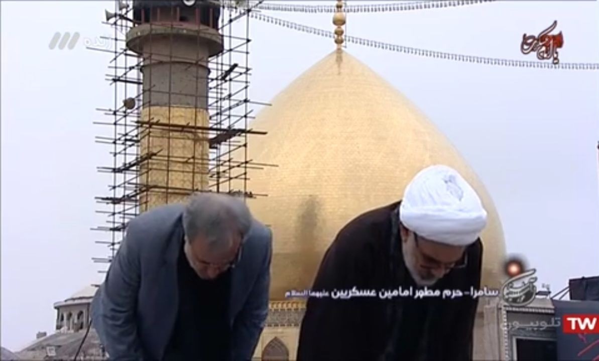 اقامه نماز جماعت در برنامه زنده تلویزیون + عکس