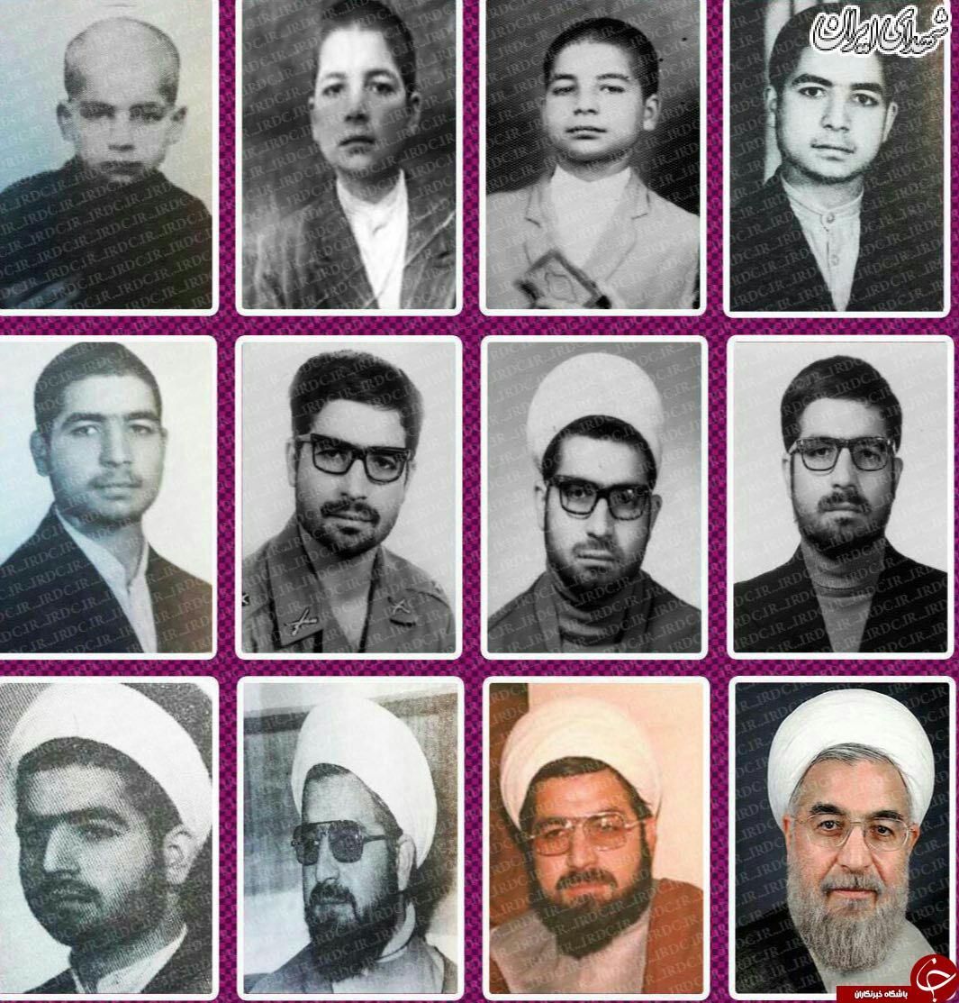 تصویری از رئیس جمهور روحانی در گذر زمان + عکس