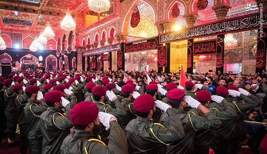 سلام نظامی حشد الشعبی به سیدالشهدا + عکس