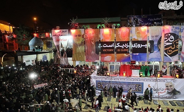 عکس/ مراسم خاکسپاری پیکر حاج قاسم در کرمان