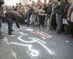 تجمع اعتراضی دانشجویان مقابل سفارت انگلیس