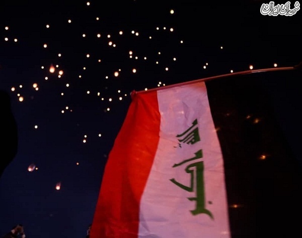 عکس/ نور باران آسمان نجف با هزاران بالن