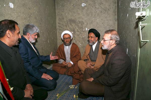 عکس/ لاریجانی و علوی در سلول شهید مطهری
