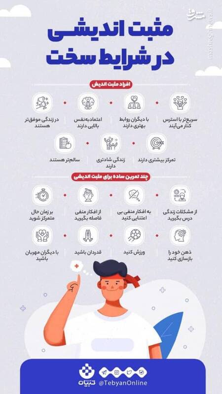 چگونه در شرایط سخت مثبت اندیش باشیم+عکس
