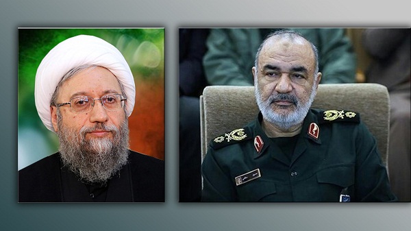 تبریک آیتالله آملی لاریجانی به سردارسلامی تبریک آیتالله آملی لاریجانی به سردارسلامی