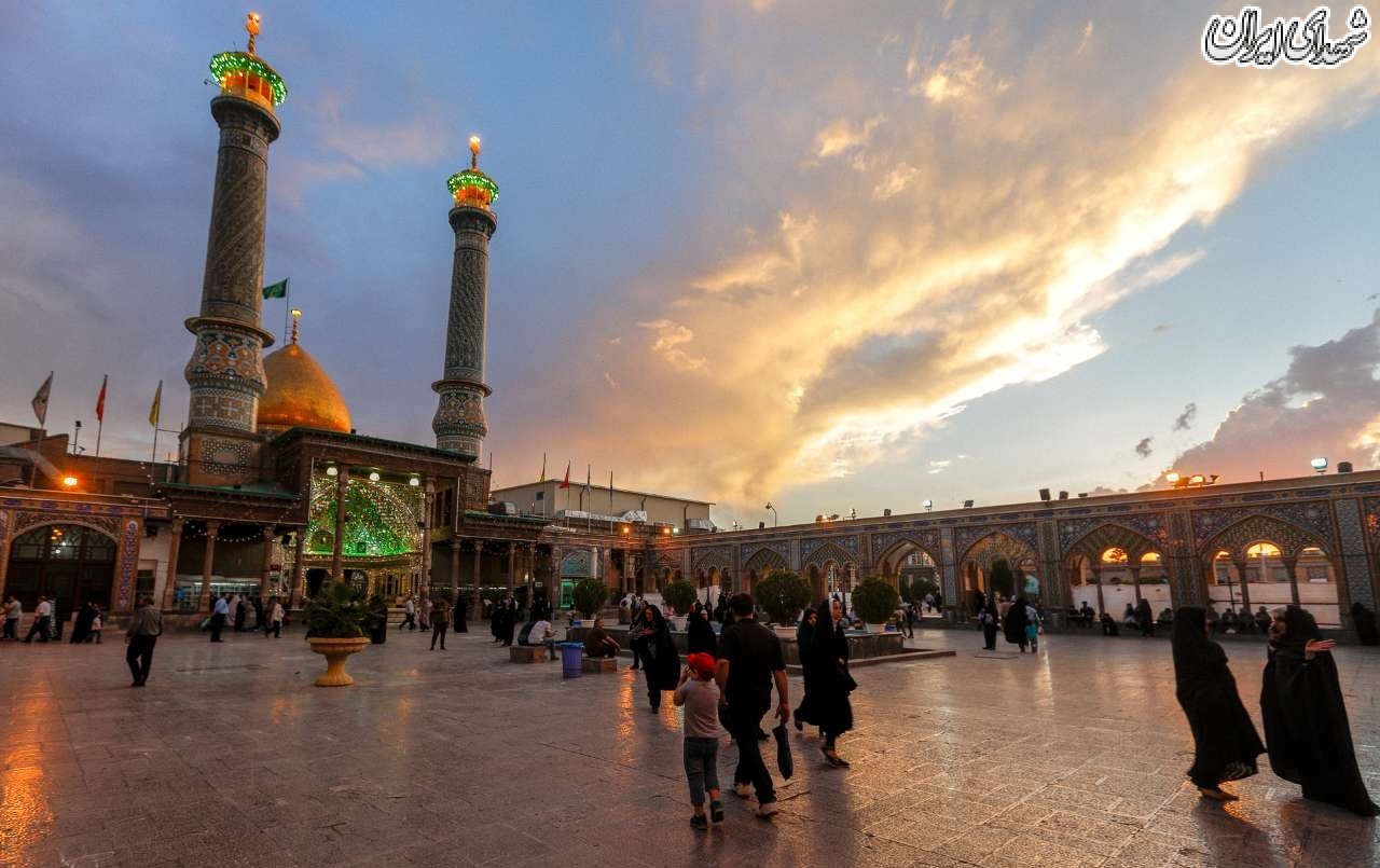 عکس/نمای غروب در حرم حضرت عبدالعظیم(ع)