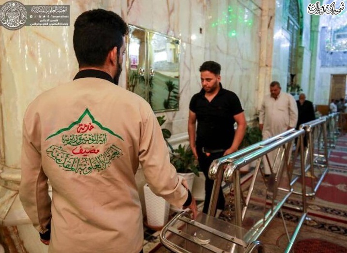 عکس/سفره افطاری در صحن حضرت زهرا(س)