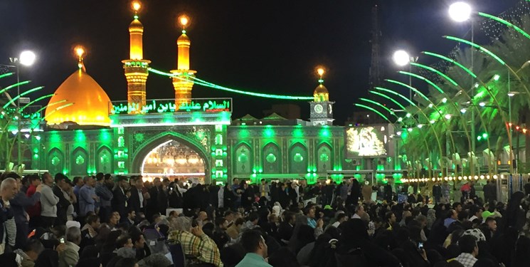 بین‌الحرمین در شب میلاد دردانه حسین«ع»+فیلم
