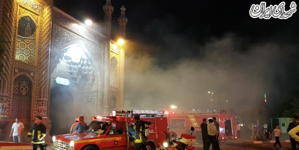مهار آتش سوزی در صحن حرم حضرت معصومه (س)