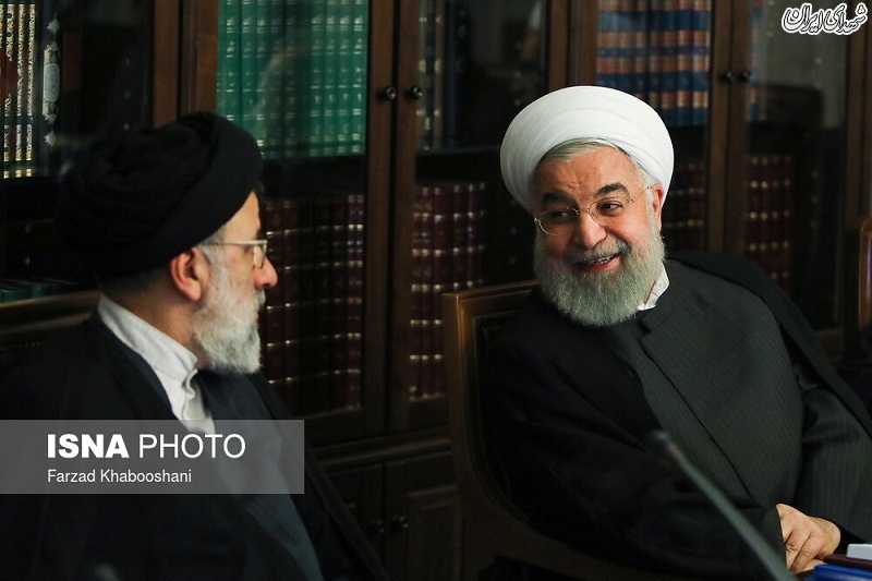 عکس/ خنده لاریجانی و روحانی؛ نگاه رئیسی