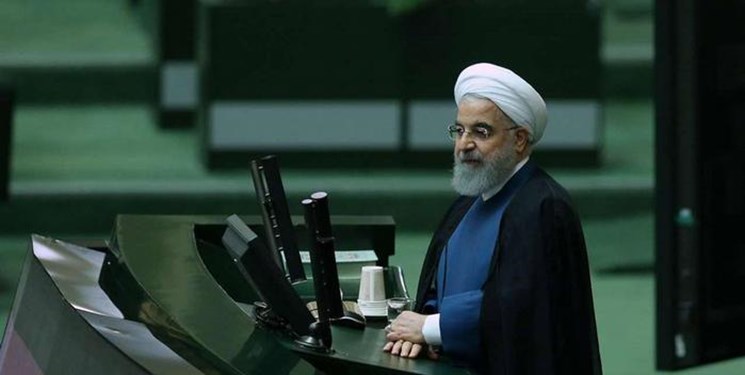 روحانی وارد صحن مجلس شد روحانی وارد صحن مجلس شد