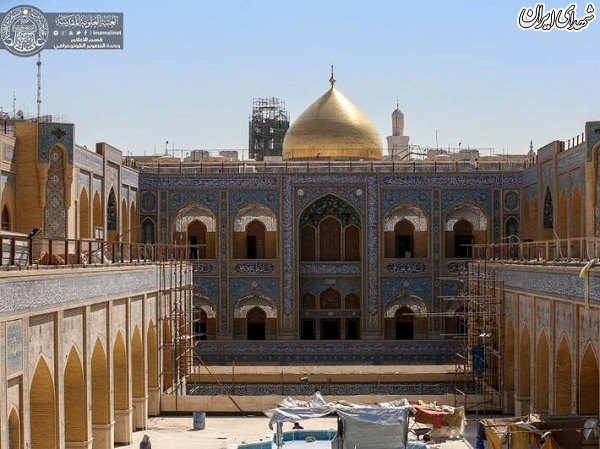 مراحل پایانی پروژه احداث صحن حضرت زهرا(س)