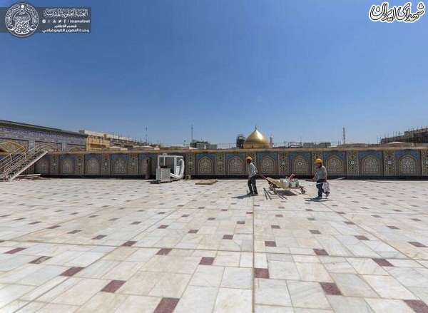 مراحل پایانی پروژه احداث صحن حضرت زهرا(س)