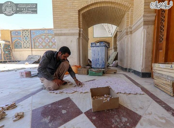 مراحل پایانی پروژه احداث صحن حضرت زهرا(س)