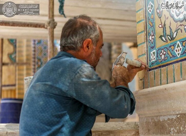 مراحل پایانی پروژه احداث صحن حضرت زهرا(س)