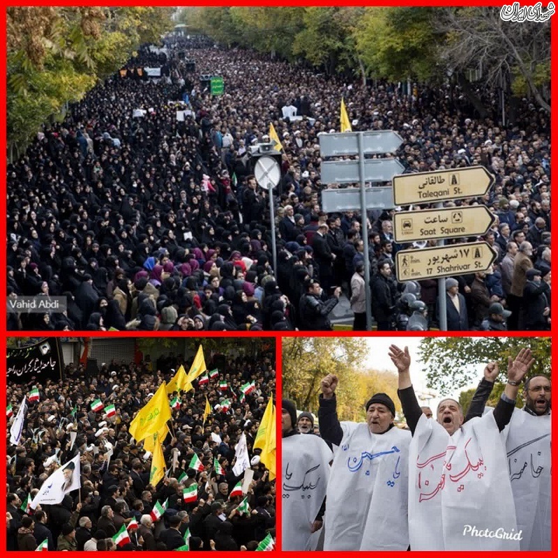 عکس/ تبریزی‌ها کفن پوش به میدان آمدند