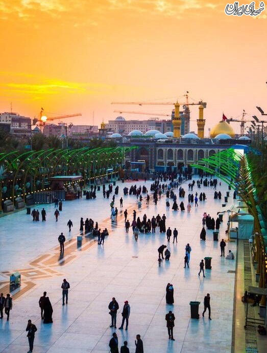 عکس/ غروب زیبای خورشید در کربلا