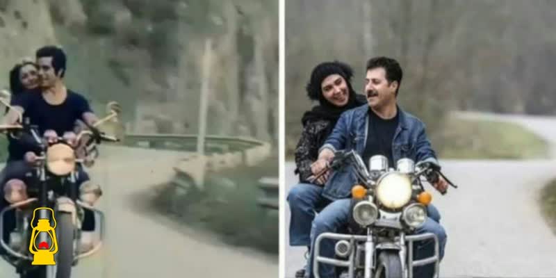 کپی کاری سکانس آخر سریال پایتخت از فیلم مبتذل ‏همسفر!/ نمایش موتور سواری زن و مرد + عکس
