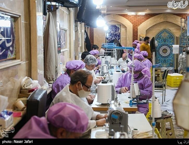 عکس/ ادامه روند تولید ماسک توسط جهادگران
