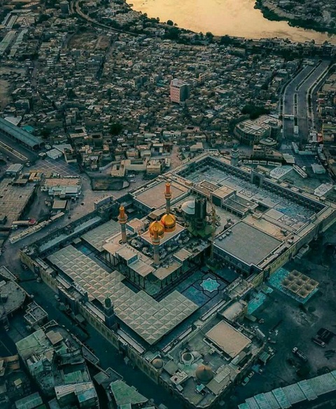 عکس هوایی از بارگاه جوادالائمه