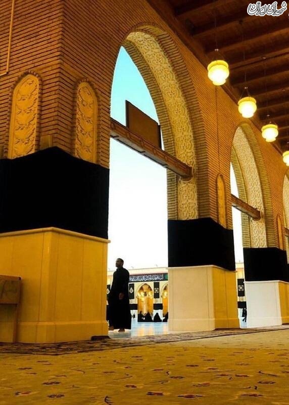 عکس/ مسجد کوفه سیاه پوش شد