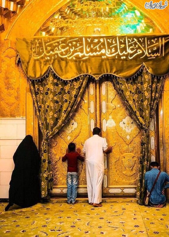 عکس/ مسجد کوفه سیاه پوش شد