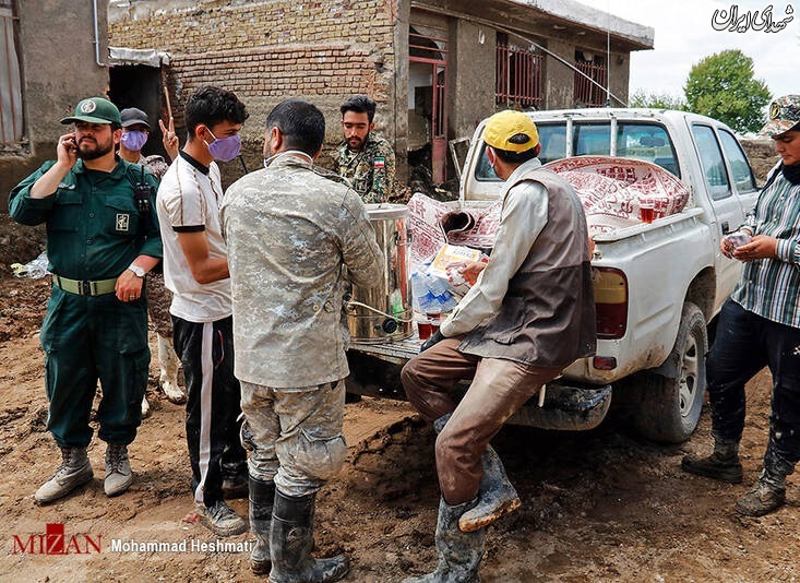 عکس/ امدادرسانی به روستای سیل زده‌ سبزوار
