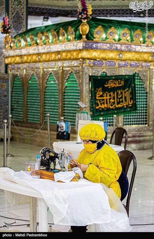 عکس/ تولید ماسک در ماه مبارک رمضان