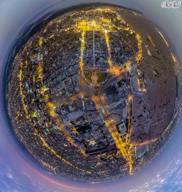 عکس/ نمای ۳۶۰درجه از حرم حضرت علی(ع)
