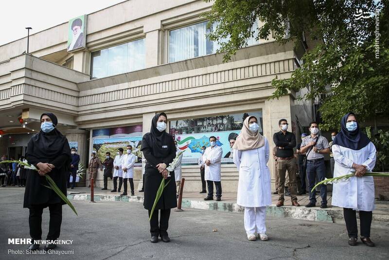 تشییع پیکر شهید مدافع سلامت درتهران