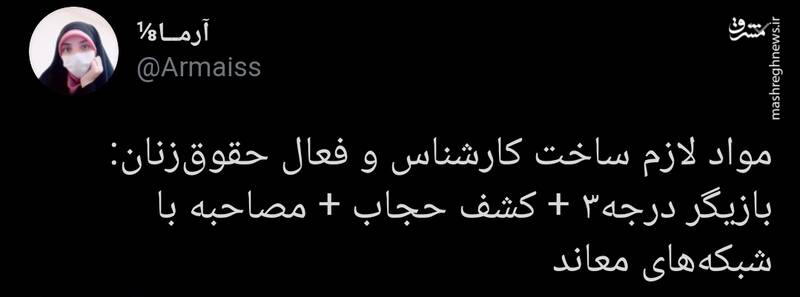 مواد لازم برای ساخت فعال حقوق زنان
