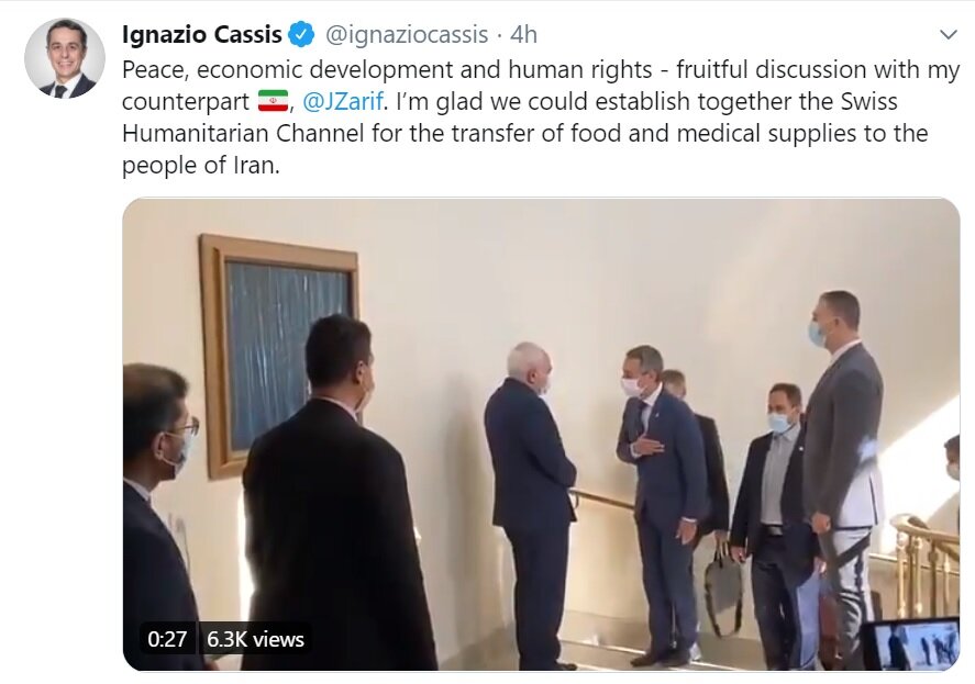 ارزیابی وزیر خارجه سوئیس از دیدارش با ظریف/عکس ارزیابی وزیر خارجه سوئیس از دیدارش با ظریف/عکس