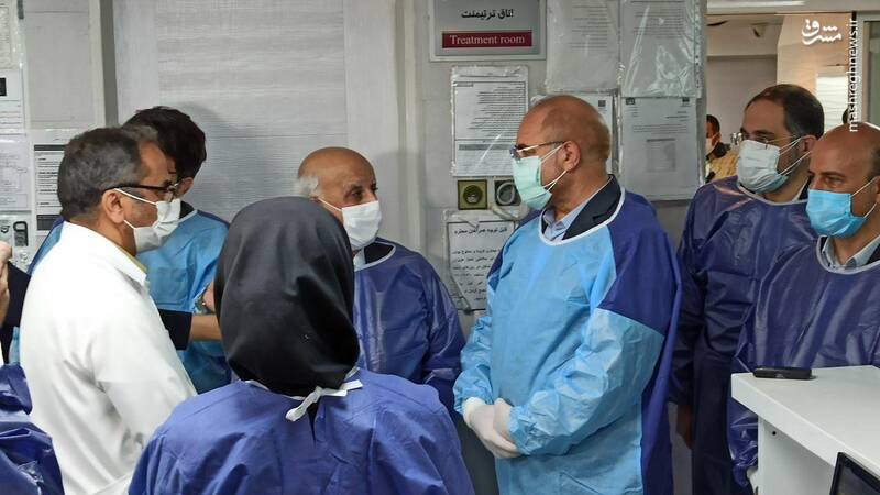 عکس/ قالیباف در بخش ICU