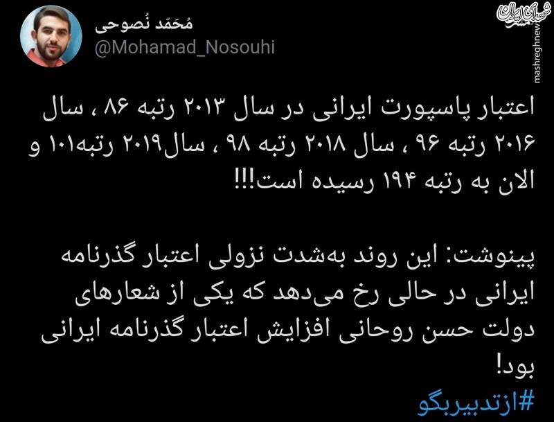 روحانی با اعتبار پاسپورت ایرانی چه کرد؟ روحانی با اعتبار پاسپورت ایرانی چه کرد؟