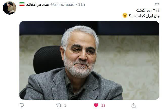 ۳۱۳ رو گذشت؛ جان ایران کجاستی؟