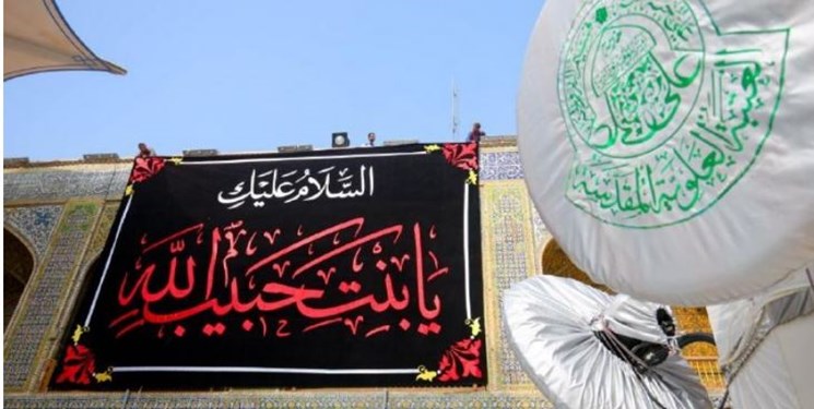 حرم علوی جامه ماتم پوشید+عکس حرم علوی جامه ماتم پوشید+عکس